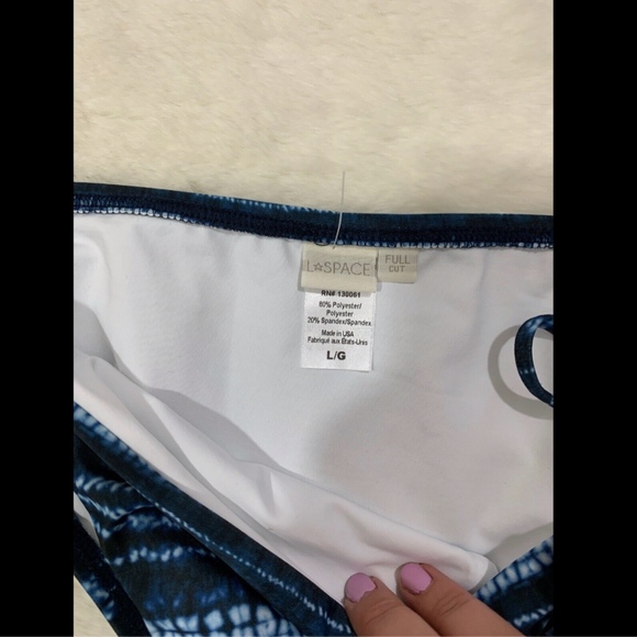 NEW L Space Midnight‎ Caravan Lily String Full Cut Bikini Bottoms [SZ Large ] - Picture 6 of 8